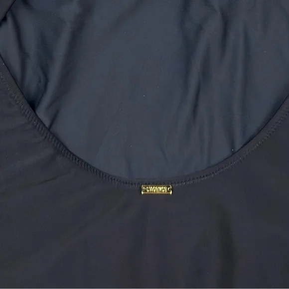 L'AGENCE Lisa Plunge One-Piece Swimsuit Black Gold Coin Size XL - Picture 11 of 16